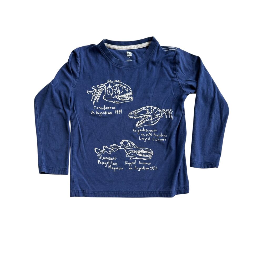 Tea Collection Boys Size 6 Long Sleeve Shirt Lot Cotton Fox Turtle Tiger Fish - Picture 7 of 11